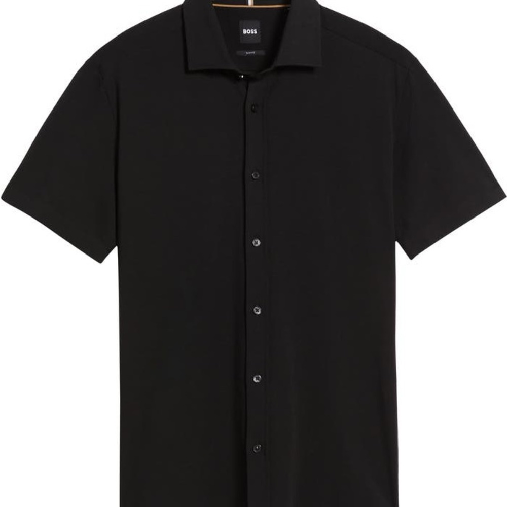 Boss Men's Classic Black Button Down Shirt